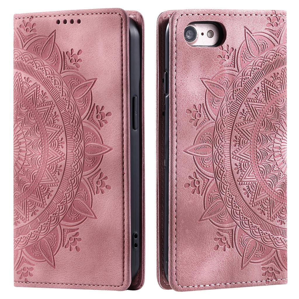 Style-010 For iPhone 16e Case Magnetic Closing Leather Phone Cover Pattern Imprinted