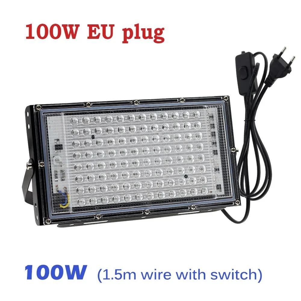 Latest 50/100/200/300W Floodlights 365nm UV Curing Light Fluorescent Party Stage Theater Purple Light LED Atmosphere Floodlight