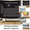 Periodic Table Tapestry - Memorize Element Symbols and Numbers, Chemical Formulas and Equations, Science, Intellectual, Scientist, Large Size, Telewor