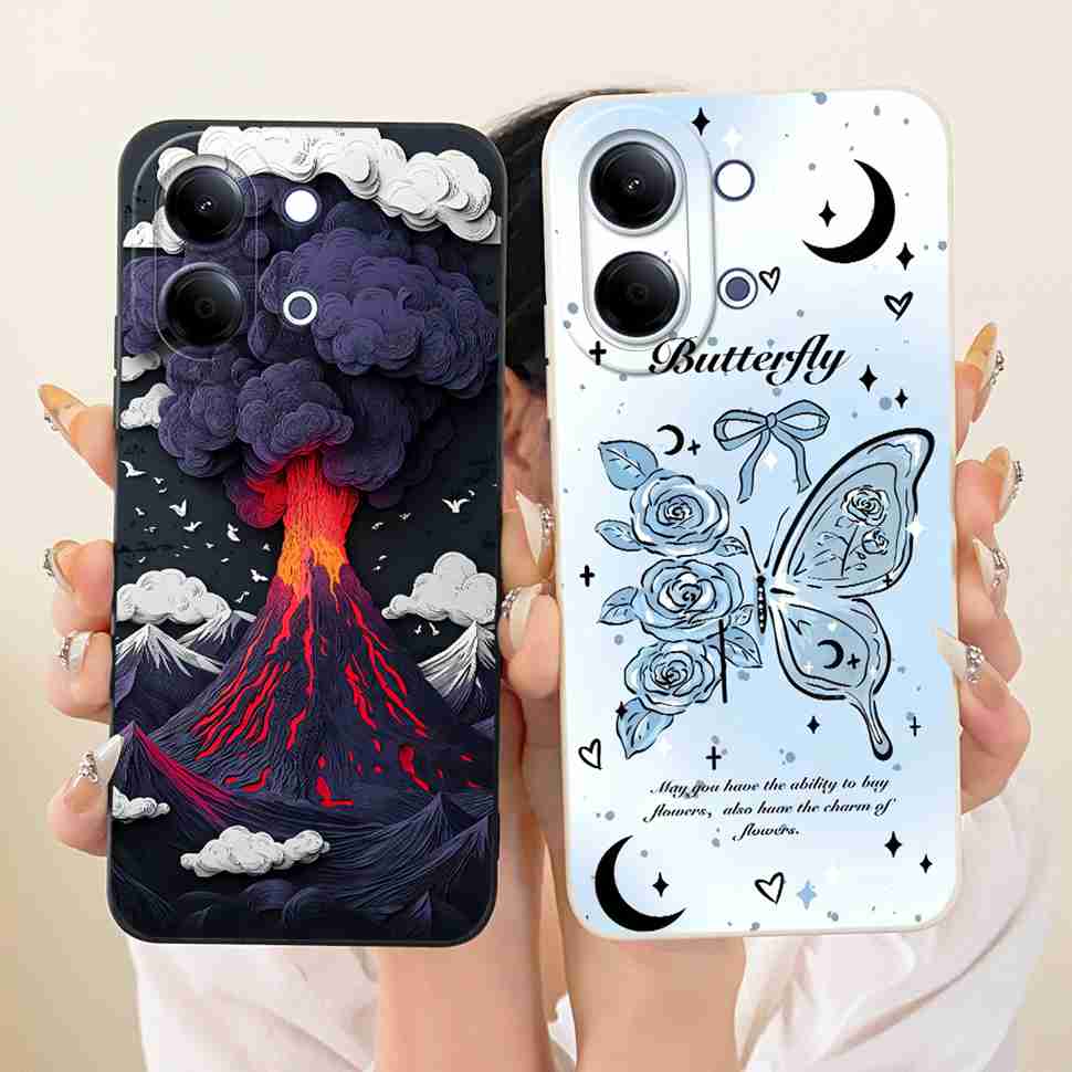 For vivo Y05 4G Case Fashion Colorful Flower Cartoon Silicone Back Cover For Vivo Y11D VIVO Y05 4G Bumper Phone Cases Fundas