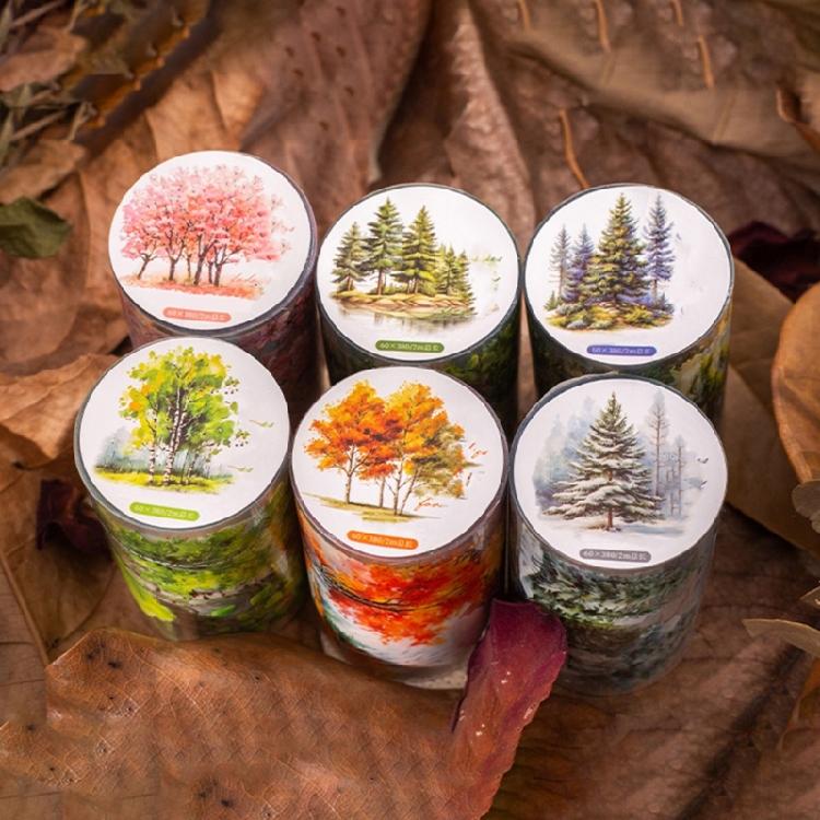 Forests Tape Beauty Tape Masking Tape Aesthetic Decorative Tape Hand Account Tape for Journaling Scrapbooking