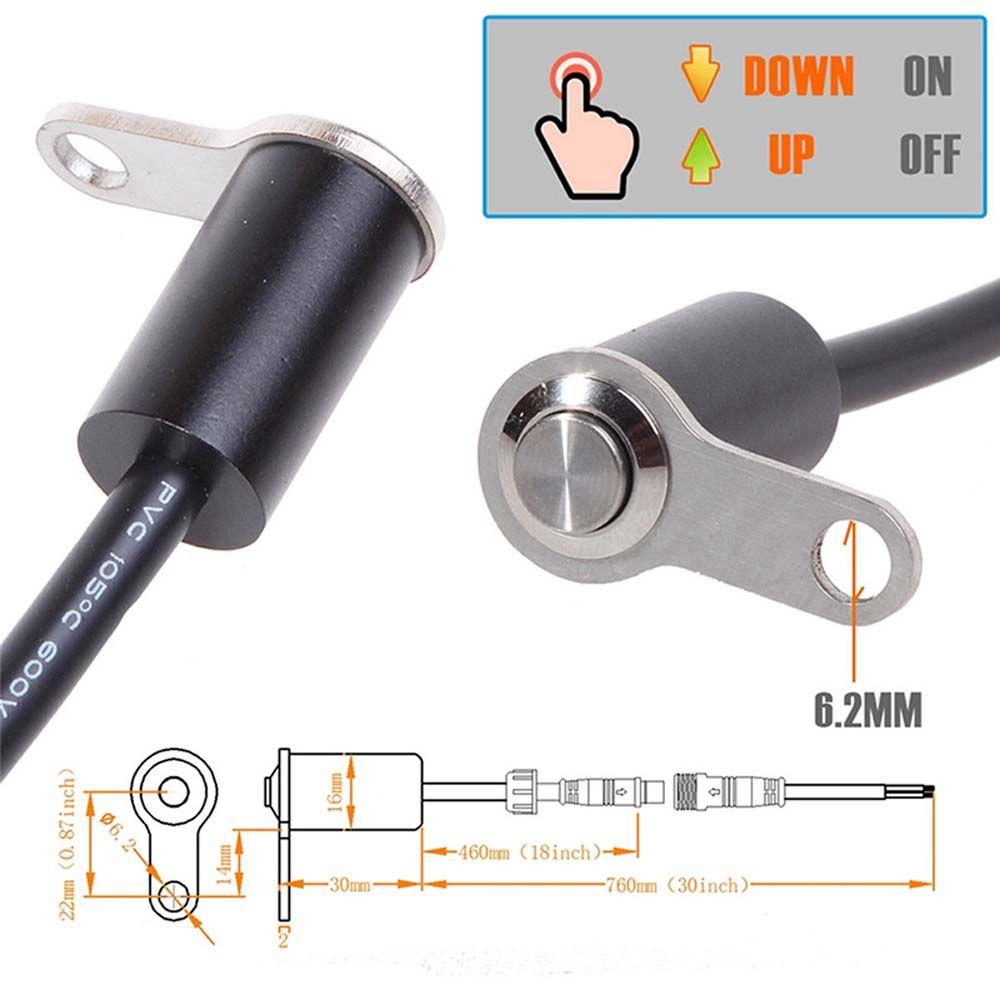 Connector Motorcycle LED Light Switch Fog Light switch Handlebar Mount Push Button Push Button