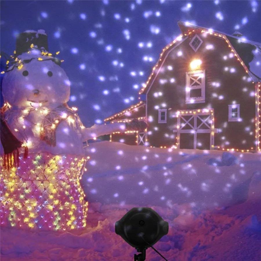 Christmas Snowfall Projector Lights Outdoor Snowflakes Projector Lights Waterproof Snow Flurries Landscape Spotlight with Remote