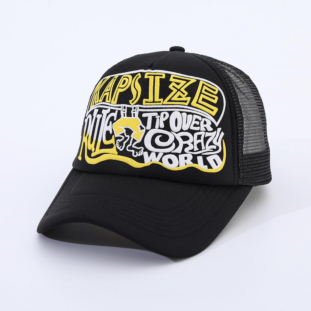 Letter Sponge Embroidered Baseball Cap Men Women Outdoor Mesh Cap Casual High Quality Summer Sun Trucker Hat