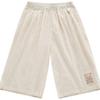Girls' Summer Cotton Jacquard Wide-Leg Pants