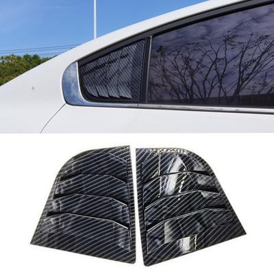 For KIA Forte K3 2013-2018 ABS Plastic Carbon Fiber Rear Window Quarter Louver Cover Side Vent Trim Car Adhesive Accessories