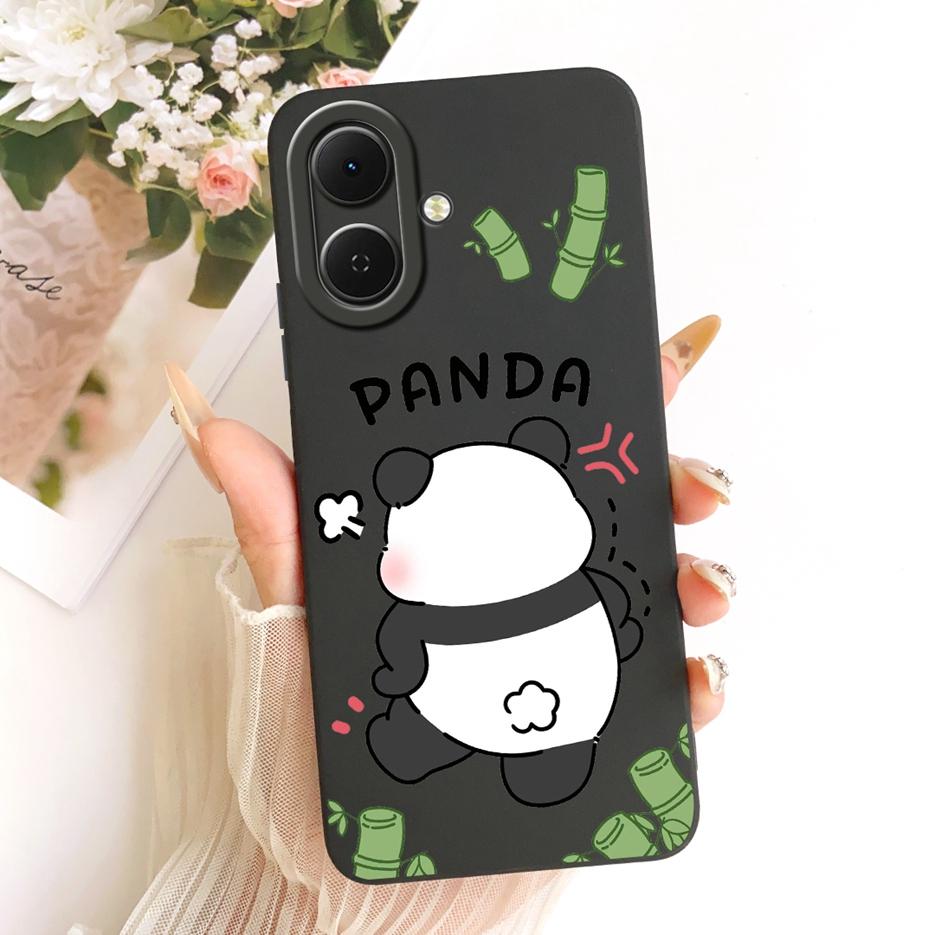 Für Tecno Spark Go 2 Hülle KM4 Niedlicher Hund Panda Cartoon Hülle Weiches TPU Mattes Handyhülle Für Tecno Pop 10 Pop10 Spark Go 2 Go2 Schale