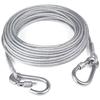 3-10M Double-Headed Dog Tie Out Cable Leash Raction Rope Metal Buckle Steel Wire Anti-Rust Training Collar Outdoor Dogs Strap