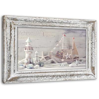 Canvas Print Maritime Shabby Chic Beige