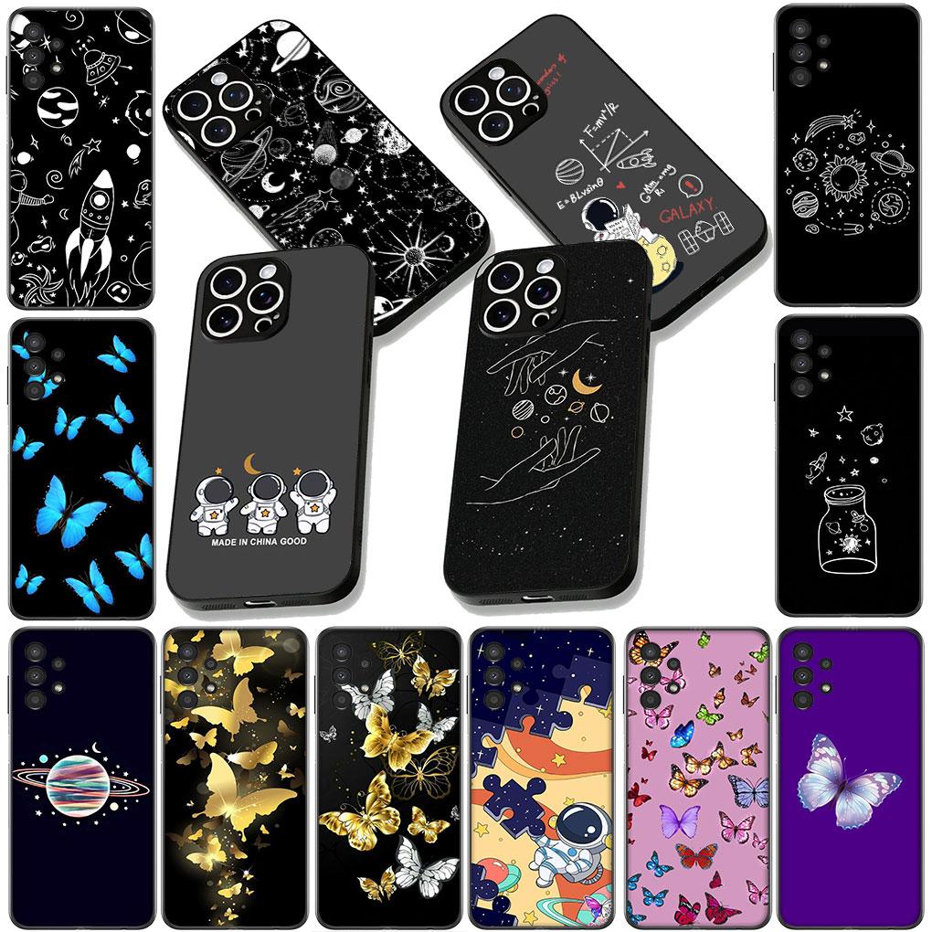 Cover for Motorola Moto E13 E20 E32 E22 G22 G23 G32 G60 G72 G7 G8 G82 G9 Plus Power Case Astronaut Universe Stars Butterfly Sky