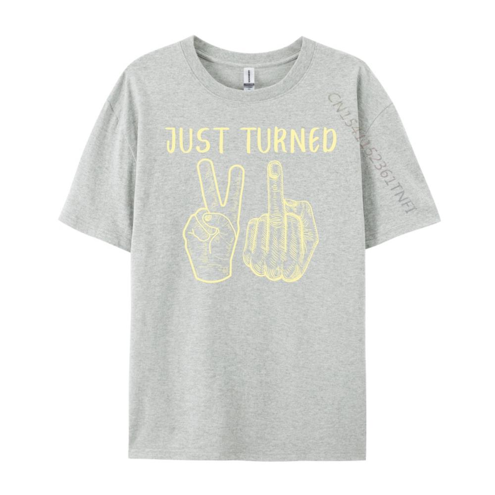 Just Turned 21 Years Old Funny 21st Birthday Party White T Shirt Men New In Tops Tees