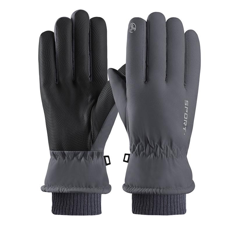 Men's Waterproof Winter Motorcycle Gloves: Thick, Warm, Velvet-Lined for Outdoor Skiing