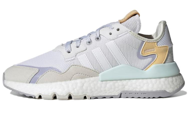 Adidas Originals Nite Jogger  White Gray Purple  Women s H01728 36