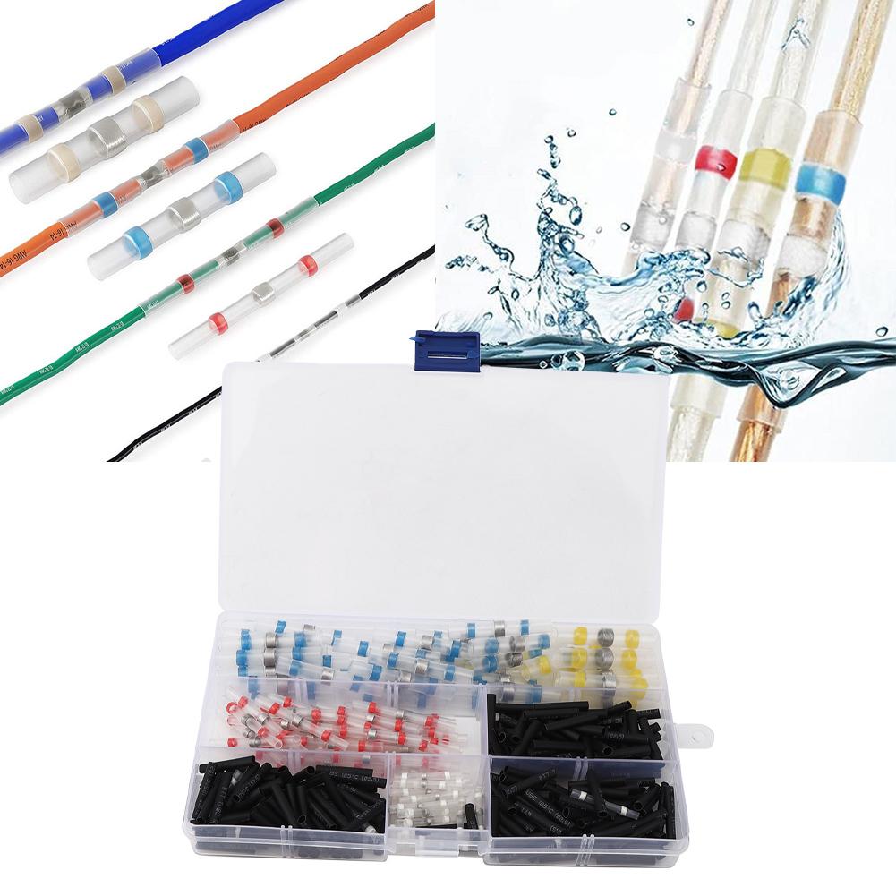 300 buc. Conector Terminal de Sârmă cu Manșon de Lipit Etanșare prin Sudură Izolație Termocontractabilă Impermeabil