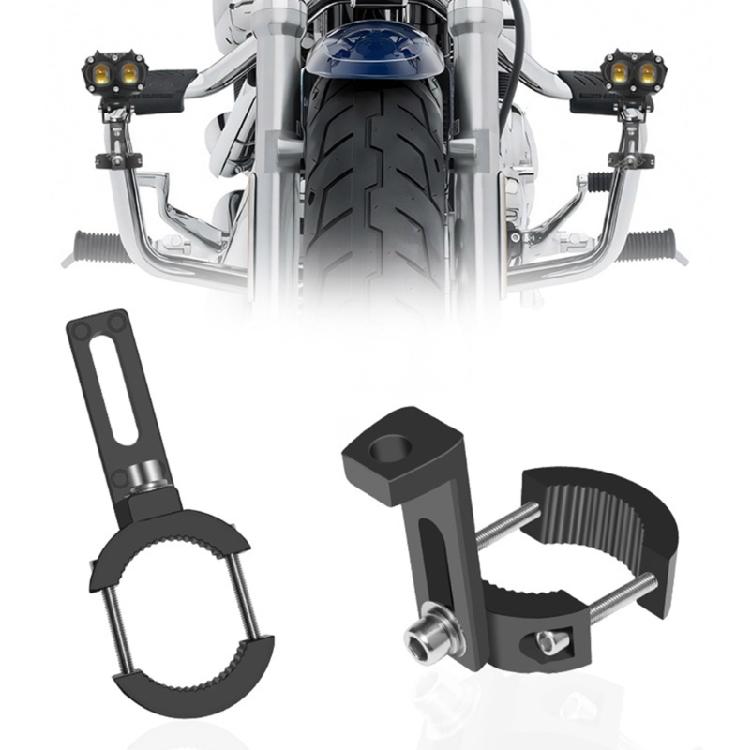 Motorcycle Spotlight Mount Brackets, Motorbike Tube Clamp Turn Signal Mounting Clamp Fog Light Holder 0.79'' To 1.5''