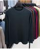 2025 Men's Lightweight Solid Color Round Neck Sweater, Long-Sleeved Knit for Spring/Autumn