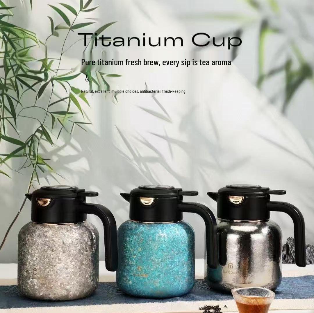 

Weiyue Pure Titanium Smart Insulated Tea Kettle - Large Capacity with Temperature Display for Home Use Distant Mountain Blue