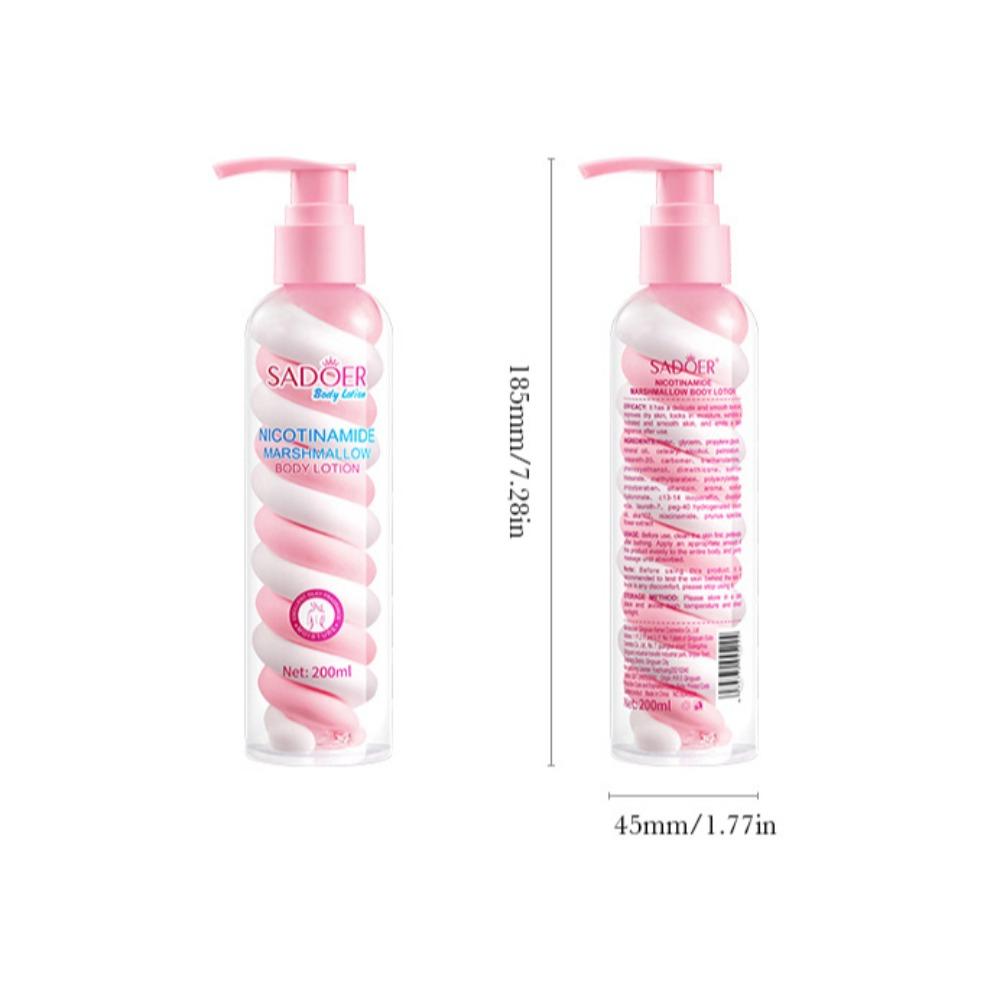 Nicotinamide Cotton Candy Beauty Body Lotion Moisturizes and Nourishes The Skin Restoring Its Softness and Delicacy