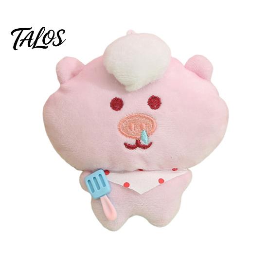 Decorative Hanging Ornament Cartoon Pig Plush Pendant for Backpacks, Stuffed Animal Bag Charm Schoolbag Decoration with Ball Chain, Soft Keychain