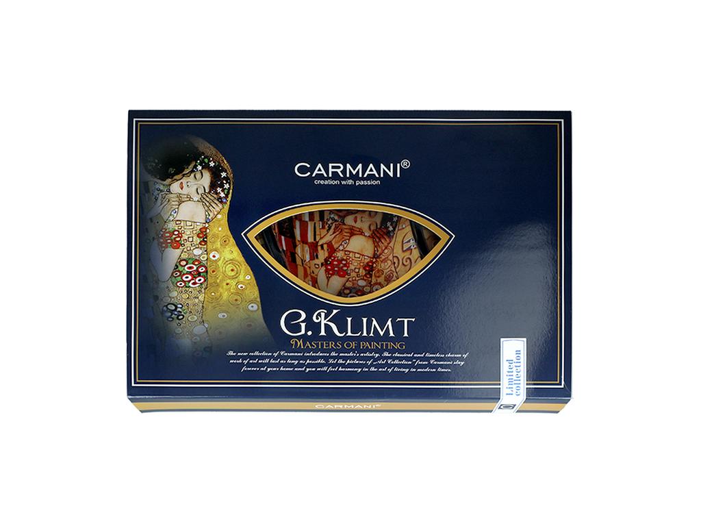 Piatto Decorativo Gustav Klimt Collage Arte Porcellana Per Regalo