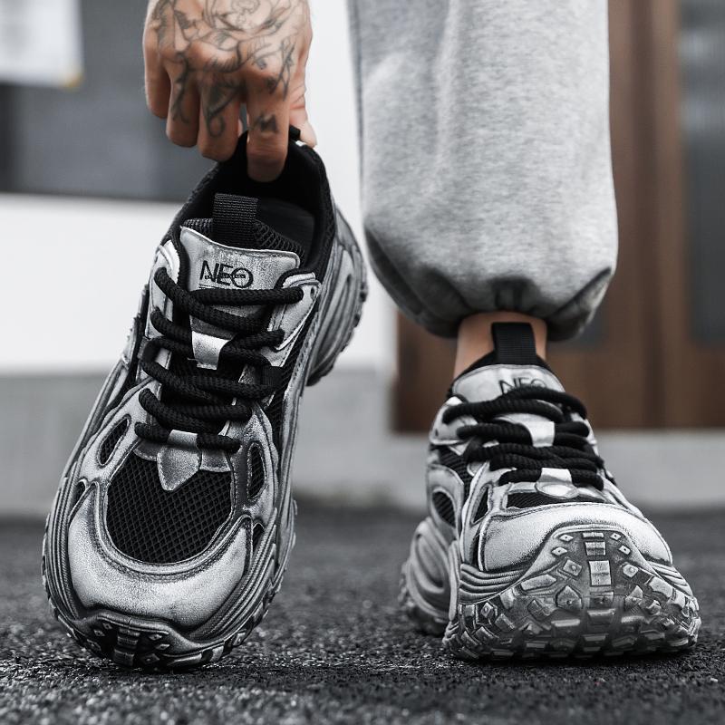 New Fashion Men 's Four Seasons Comfortable Thick Sole Shoes Students BoysTrending Soft Sole Breathable Casual Running Sneakers