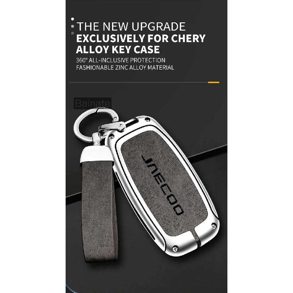 Car Accessories, For Jaecoo j7 Phev 2025 2024 2023, Zinc Alloy Car Key Holder Remote Protector Car Key Cover Zinc Alloy Leather