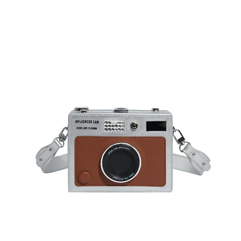 Bags Retro Stereo Camera Bag Women's Ins Fashionable Crossbody Box All-matching Street Small Square