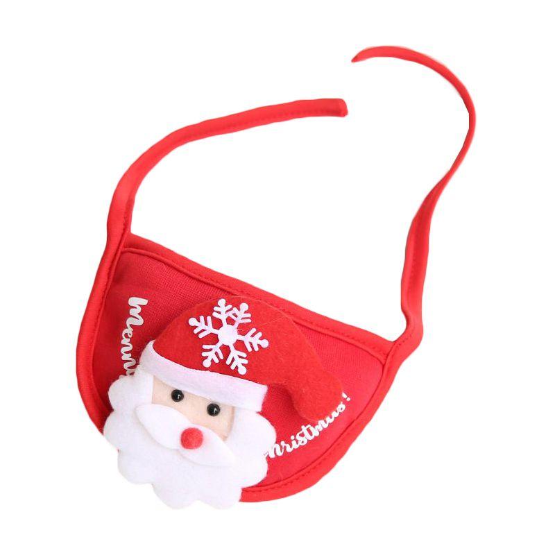 Adorável Conjunto de Chapéu de Natal e Toalha de Saliva para Cães e Gatos Para Celebrações Festivas de Animais de Estimação