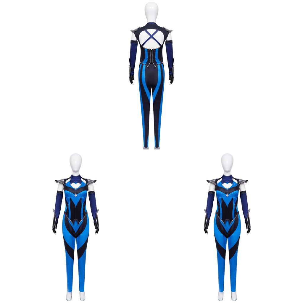 Mortal Kombat Kitana Cosplay Costume With Pu Leather For Female Cosplayers