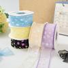 10yards/Roll Sequin Silk Ribbon Roll 4cm Satin Ribbon Organza Ribbons For Gift Wrapping Handmade Wedding Birthday Bow Diy Craft