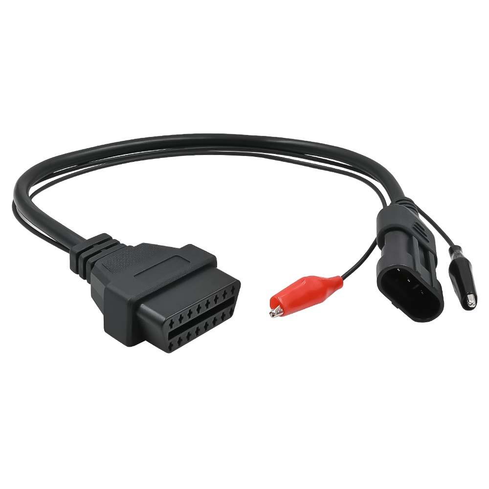 OBD2 Kabel 3Pin Naar 16Pin Voor Fiat Voor Lancia Voor Alfa Romeo OBDII Stekker 3 Pin Connector Adapter Auto Verlenging Diagnostische Kabels