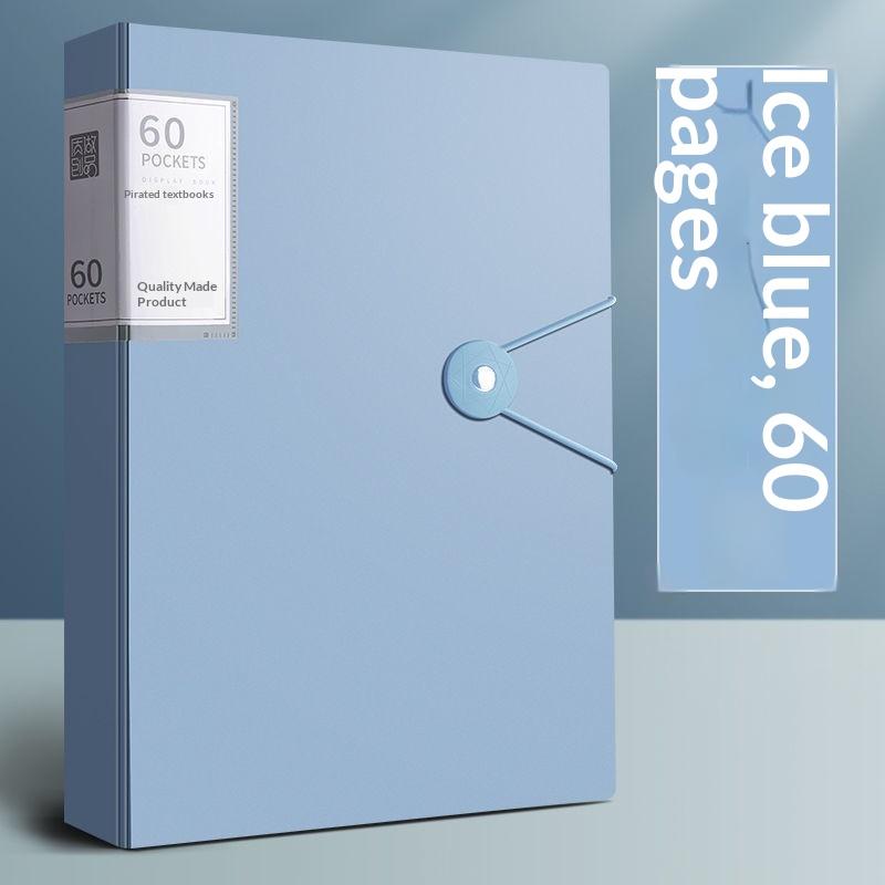 1Pcs Pp High Transparency And Waterproof Insert Brochure 60/100 Pocket A4 File Folder Suitable For A4 Size Documents And Papers