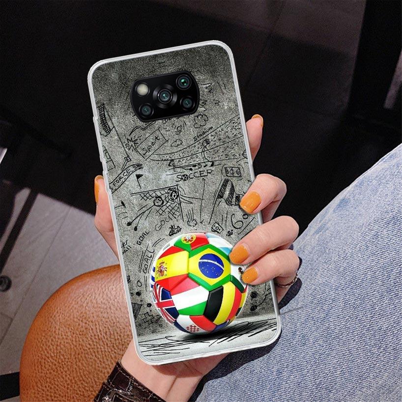 

Football Soccer Ball Design Phone Case For Xiaomi Poco X7 X6 X5 Pro F7 Ultra Redmi 15C 15 13C 13 12C 12 10 10A 10C 9 9A 9C 9T Co Redmi 10A