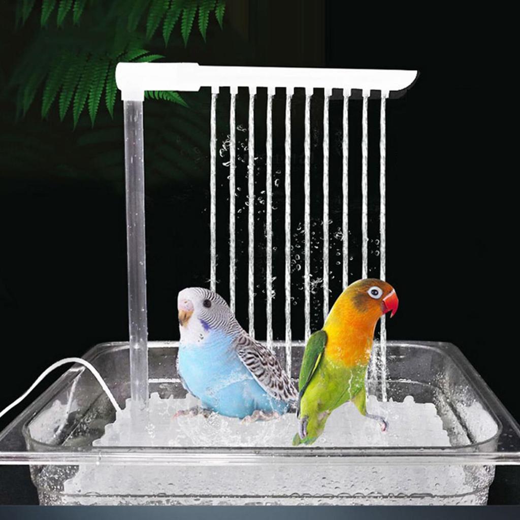 Automatic Parrot Bathtub Automatic Parakeet Bathtub Cage Grooming Fountain for Parakeets African Grey Small Medium Conures