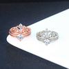 INN Vintage Luxury Ring For Women Elegant Exquisite Cubic Zirconia Queen Crown Engagement Wedding Ring Set Jewelry Gift R350-2