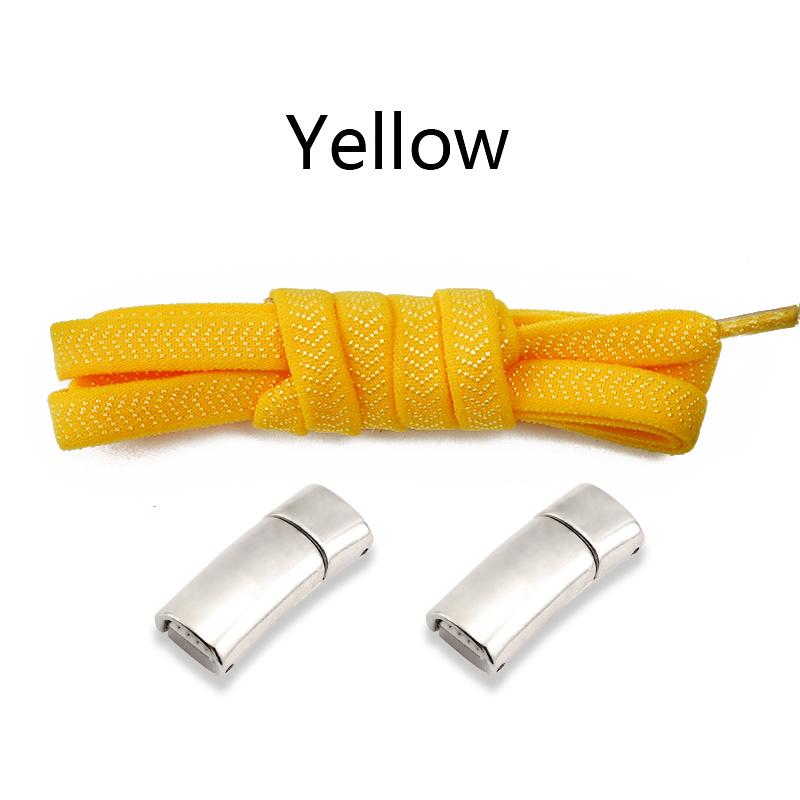 New Magnetic Lock Shoelaces Without Ties Kids Adult Elastic Laces Sneakers 8mm Thick Flats No Tie Shoe Laces Shoes Accessories
