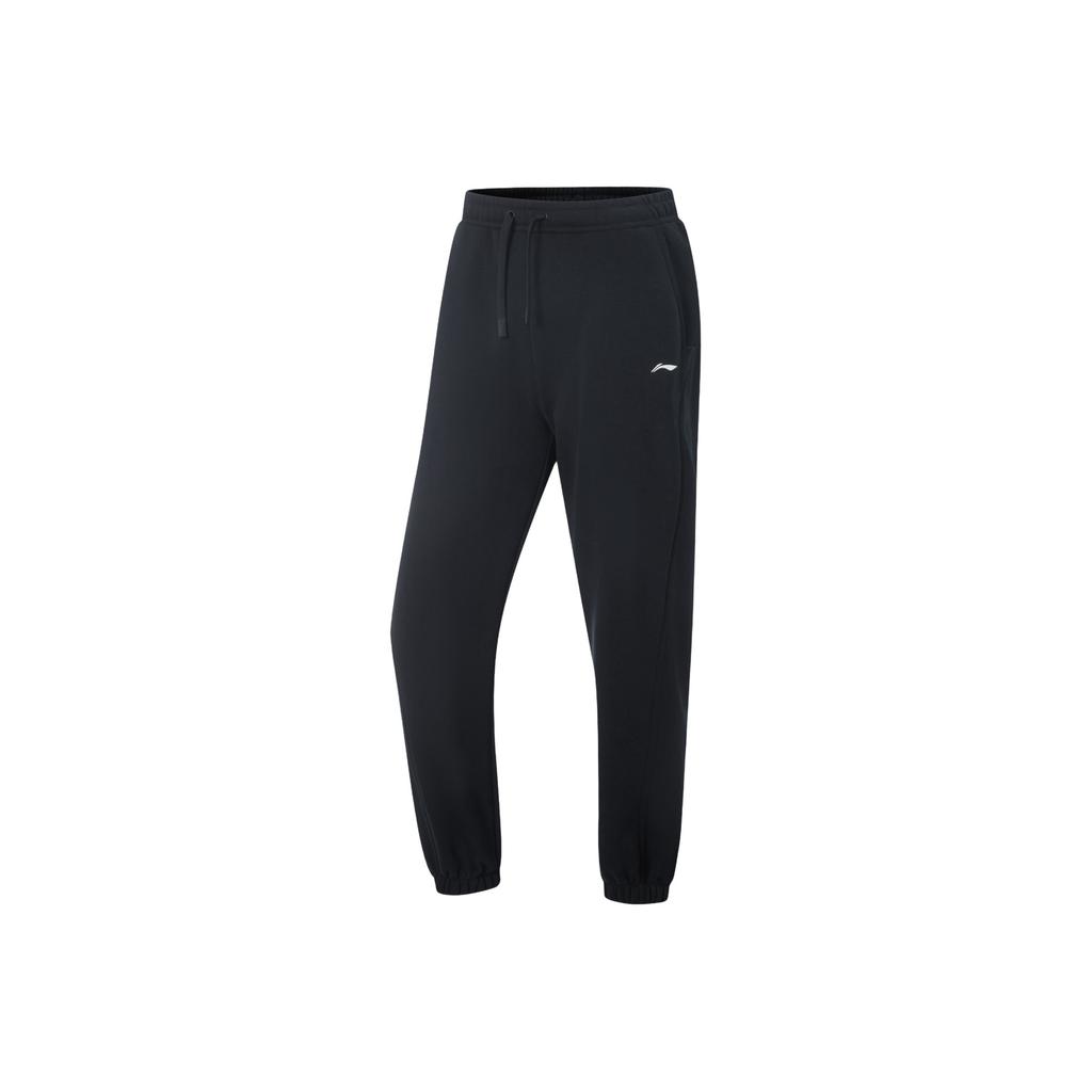 Li Ning Fitness Series Thermal Locking Moisture Wicking Loose Knit Sports Pants Women Bottoms AKLV822-1