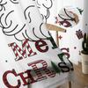 Christmas Santa Claus Sheer Curtains for Living Room Decoration Window Curtains Kitchen Tulle Voile Curtains