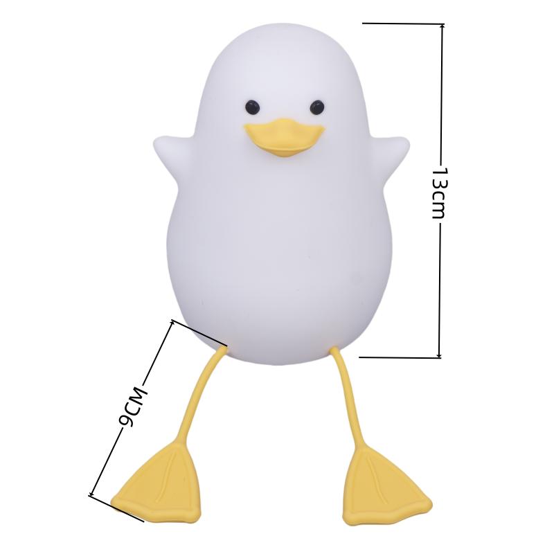 Cute Animal Silicone Lamp Duck Night Light For Kids Touch Control Dimmable Usb Rechargeable Bedside Bedroom Decor Birthday Gifts