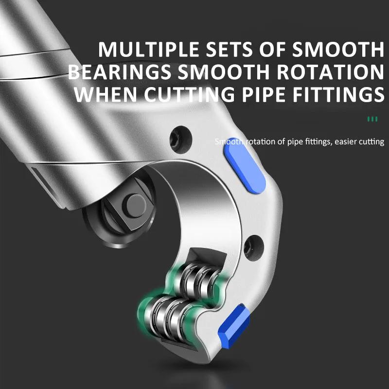 Tăietor de tuburi tip rolă Tăietor de țevi cu rulment Aliaj de aluminiu Foarfecă Tăietor de țevi Oțel inoxidabil Țeavă de cupru Instrument de tăiat instalații sanitare