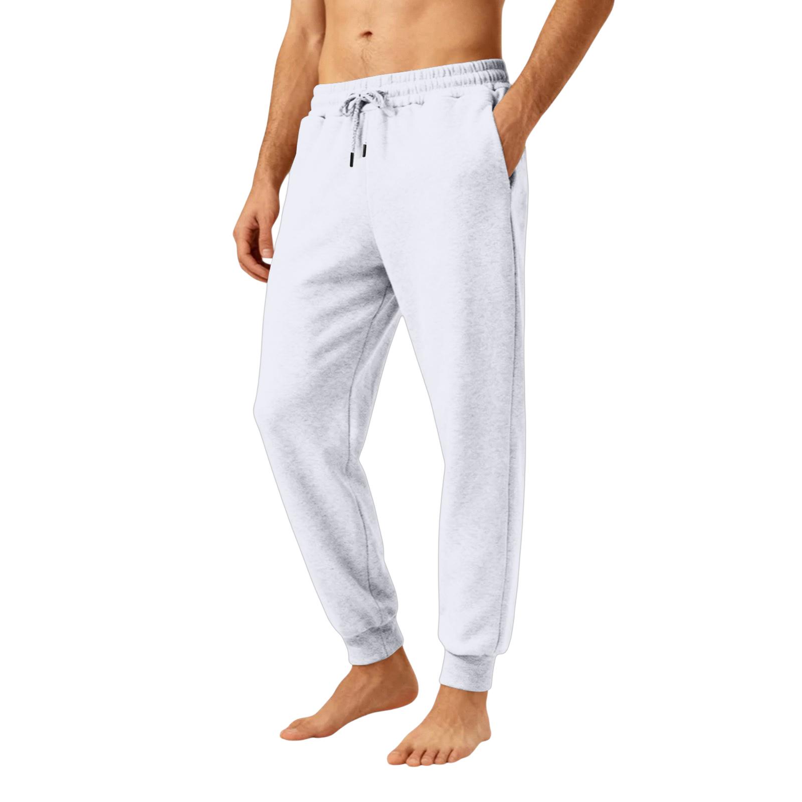 

Чоловічі широкі повсякденні спортивні штани на гумці зі шнурком XXXL білий