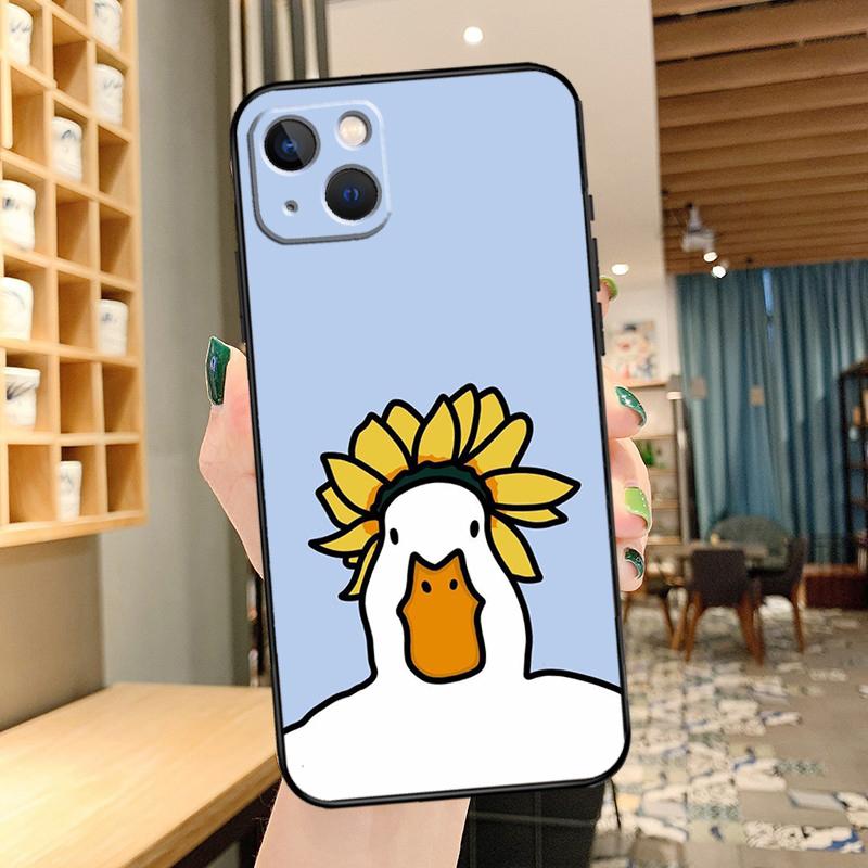 Cartoon Cute Animal Duck Phone Case For iPhone 13 Pro Max 16 15 11 12 14 17 Pro Max mini 15 16 Plus 16e 17 Air Cover