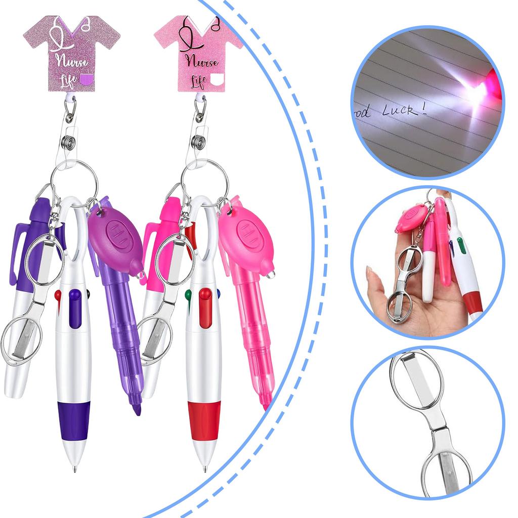 Umfassendes Krankenpflege-Schreibwaren-Praktisches Krankenschwestern-Stiftset mit feinen Schreibgeräten und Ausweis-Zubehör