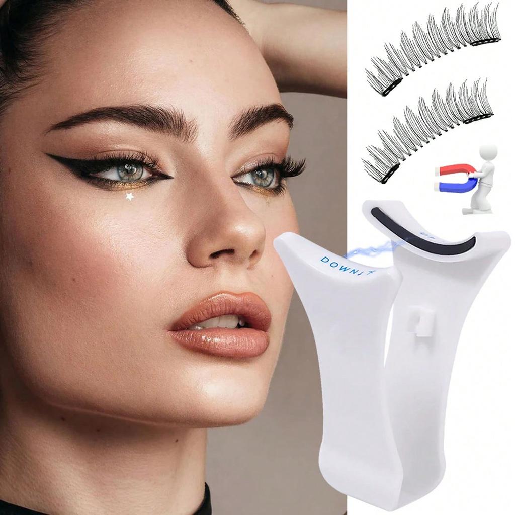 1 Stück Weißer Magnetischer Saug-Wimpern-Clip, Kompakt und Tragbar V-förmiger Clip Leicht zu Tragen, Ein Must-Have Schönheitswerkzeug für Anfänger