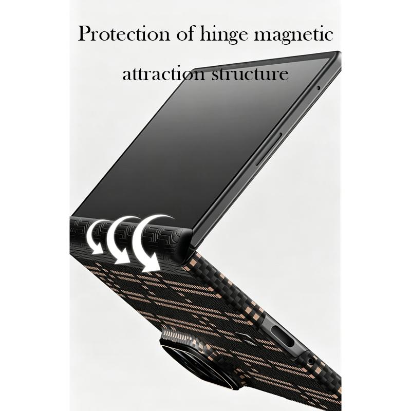DEFENSE Carbon Fibre Case For Samsung Z Fold 8 Ultra Kevlar Wireless Charging Back Cover Case for SAMSUNG Z FOLD 8 ULTRA