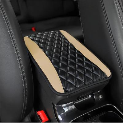 Kissenpolster für die Mittelkonsole im Auto, universeller wasserdichter Armlehnen-Sitzkastenbezug aus Leder, bequemes Autodekor-Zubehör, passend für die meisten Autos,