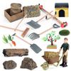 Mini Plastic Dollhouse Trailer Toy Set for Kids