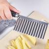 1PC Stainless Steel Undulating Potato Knife Multi-functional Kitchen Household Spike Potato Knife Fancy Knife Vegetable Slicer