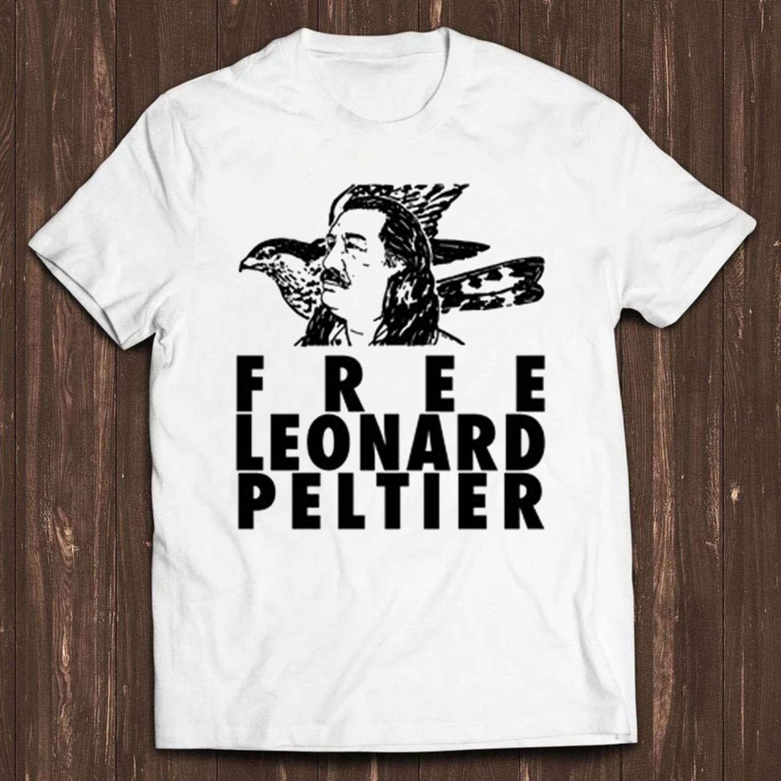 Free Leonard Peltier T Shirt American Indian Movement Native Cool Gift Tee C298 3XL
