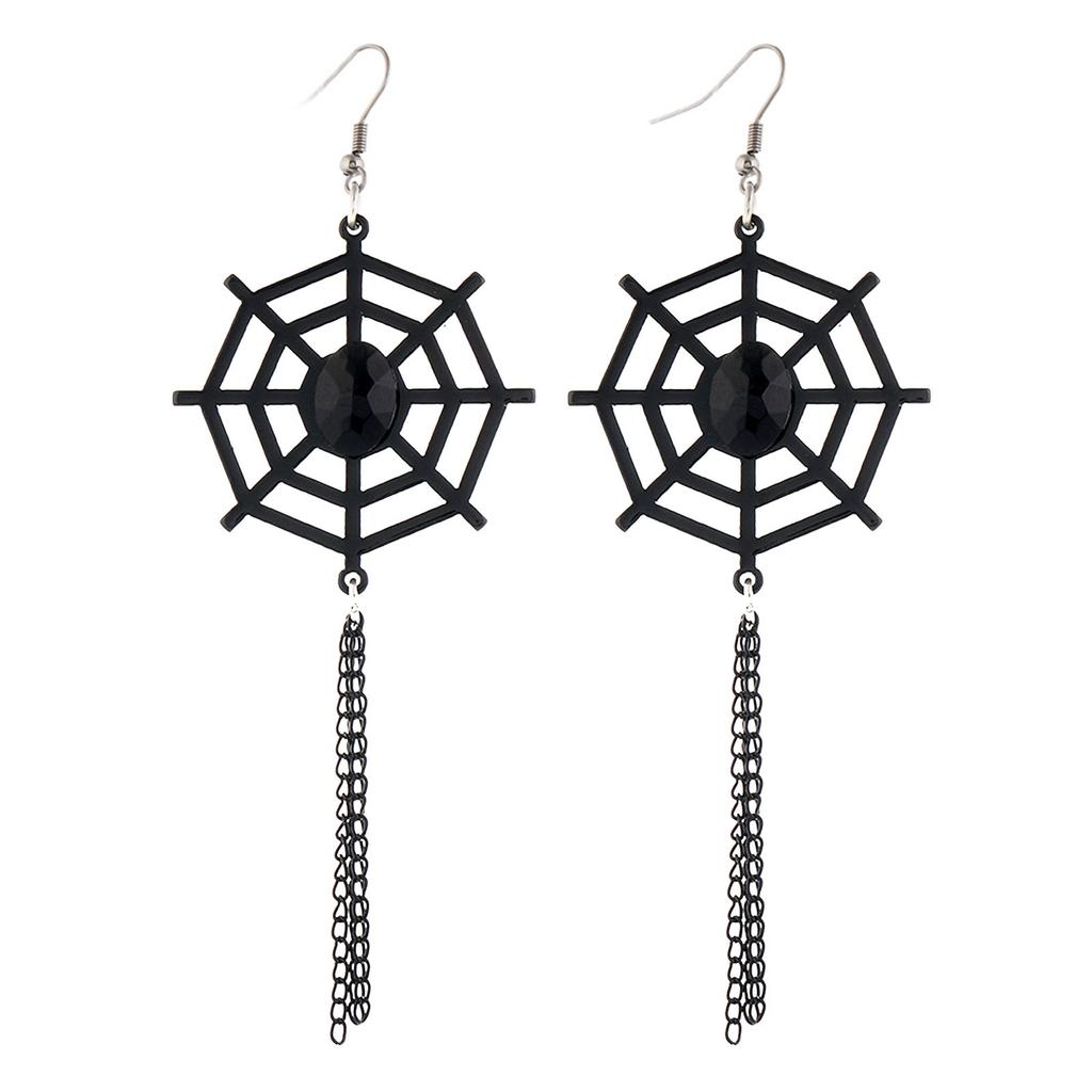 Fashion Casual Halloween Ghost Drop Earrings Lightweight Tassel Design for Women Party Accessories